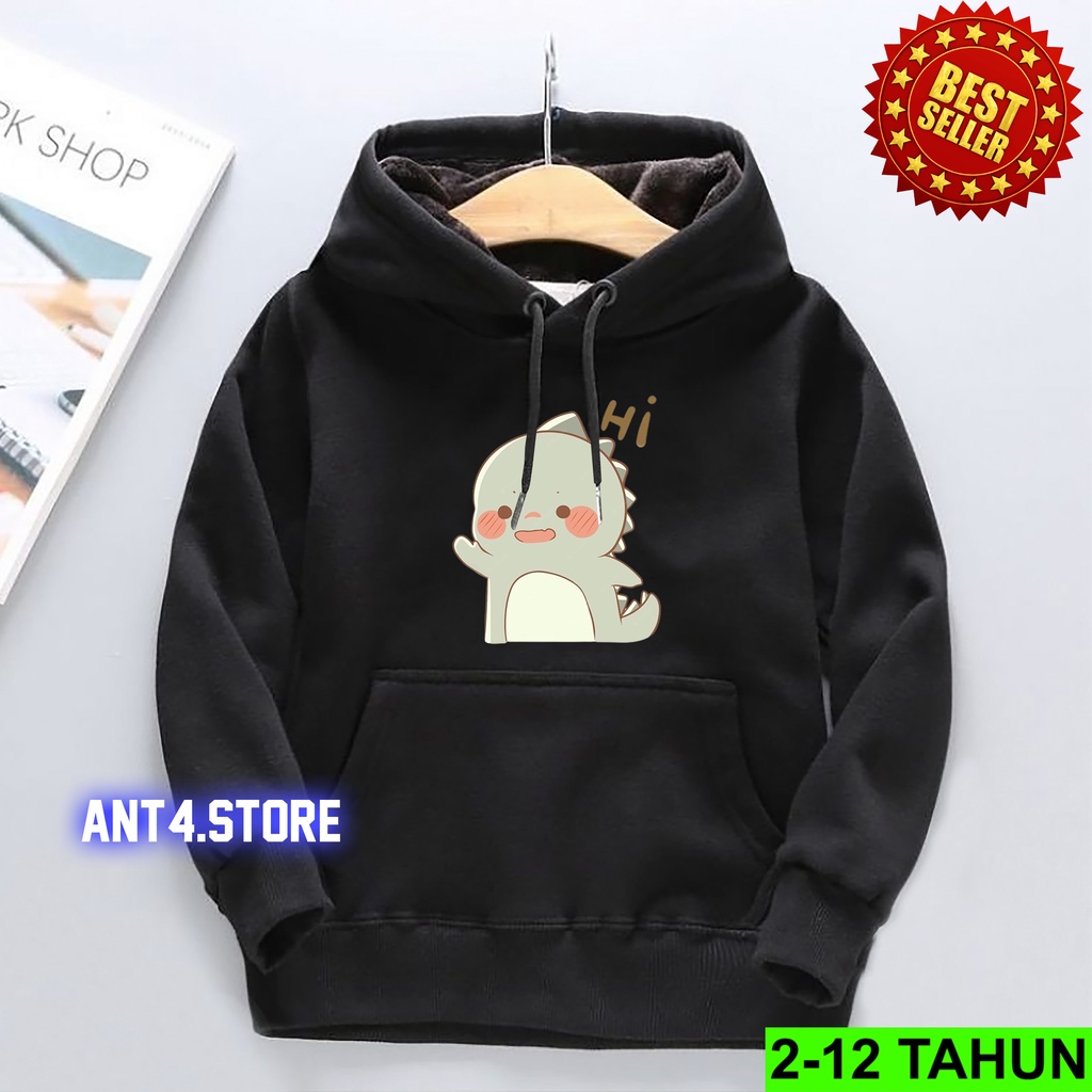Hoodie DINO TERBARU  Anak Perempuan Laki Laki  / Hodie BEST SELLER Anak Usia 2 3 4 5 6 7 8 9 10 11 12 Tahun / Jaket DINO Anak / Sweater Distro Bisa Cod