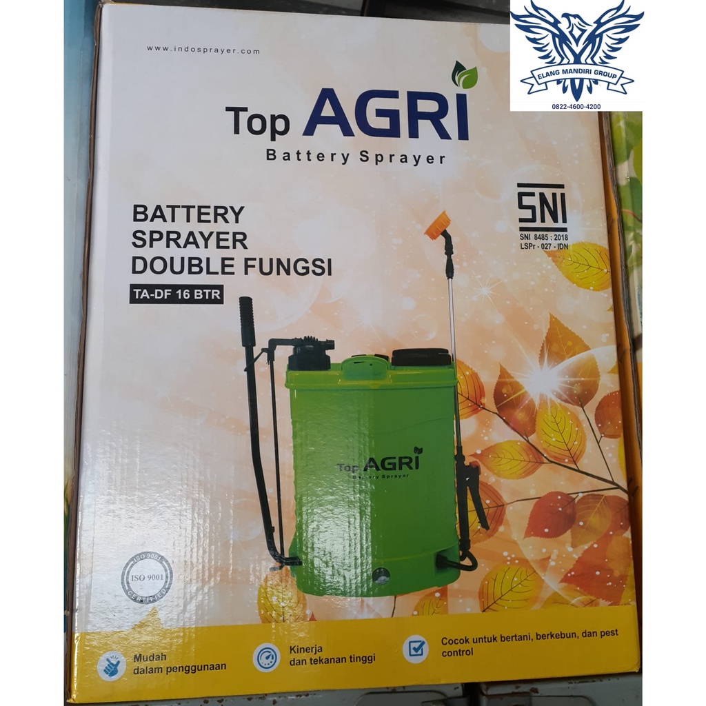 TOP AGRI Battery Sprayer Double Fungsi TA-DF 16 BTR MANUAL &amp; AUTO