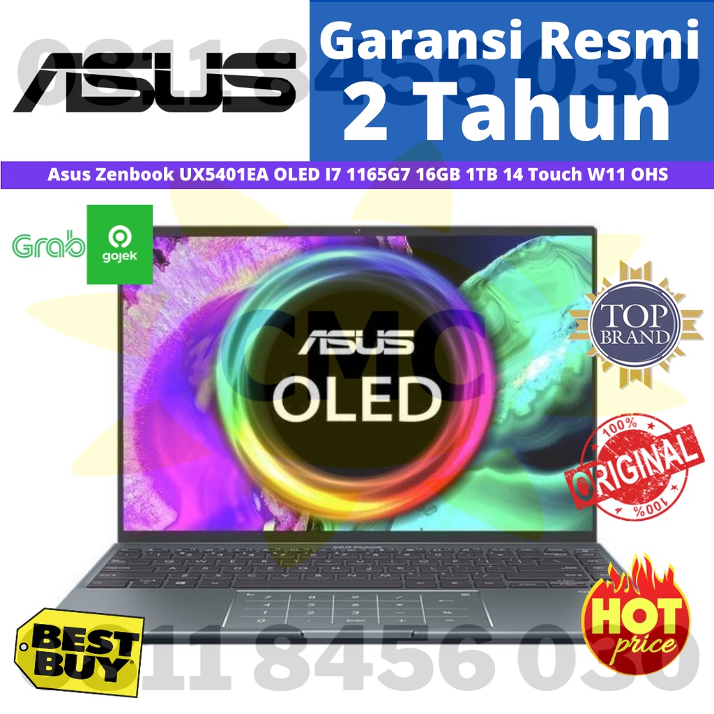 Asus Zenbook UX5401EA OLED I7 1165G7 16GB 1TB 14 Touch W11 OHS