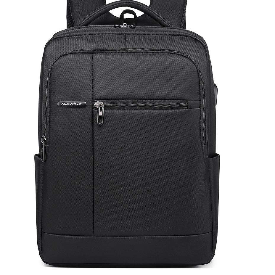 Berkualitas--Navy Club Tas Ransel Laptop Backpack built in USB Charger Up to 15 inch EIAH