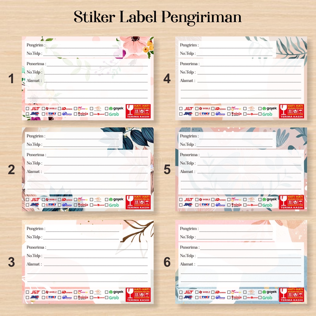 

STIKER LABEL PENGIRIMAN PAKET OLSHOP / 50 pcs STIKER LABEL PENGIRIMAN