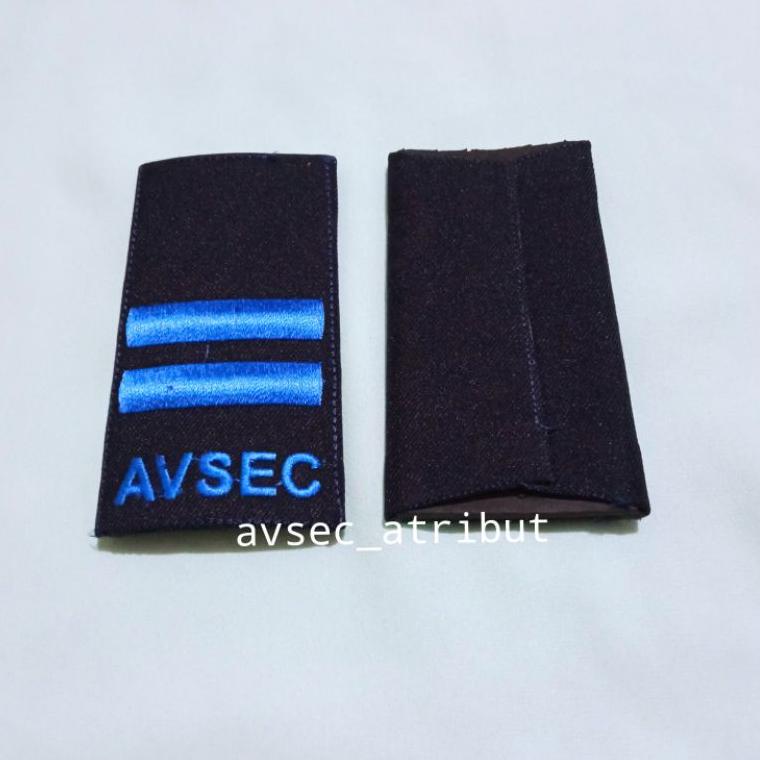 V1Z6 BAR AVSEC II BIRU BORDIR/PANGKAT AVSEC/ATRIBUT AVSEC