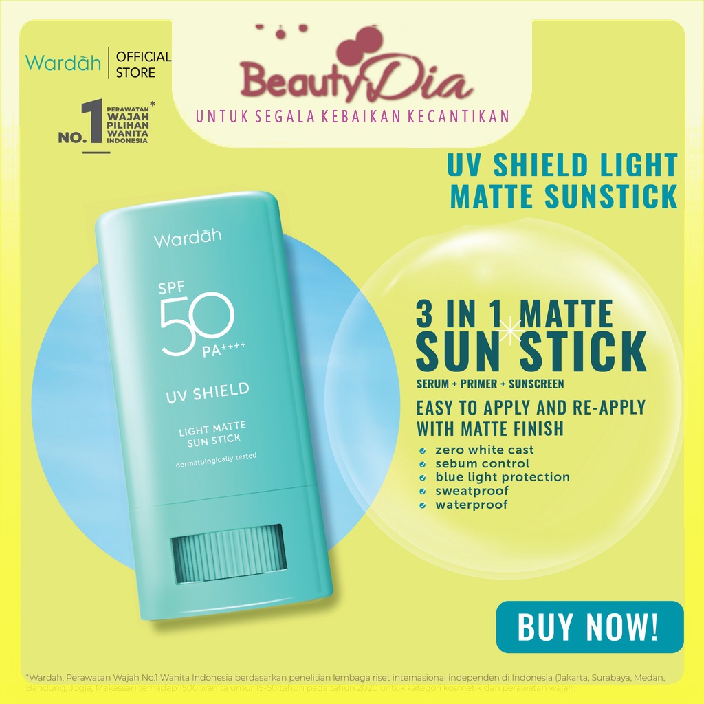 Wardah Sunscreen -  UV Shield Light Matte Sun Stick 22 g