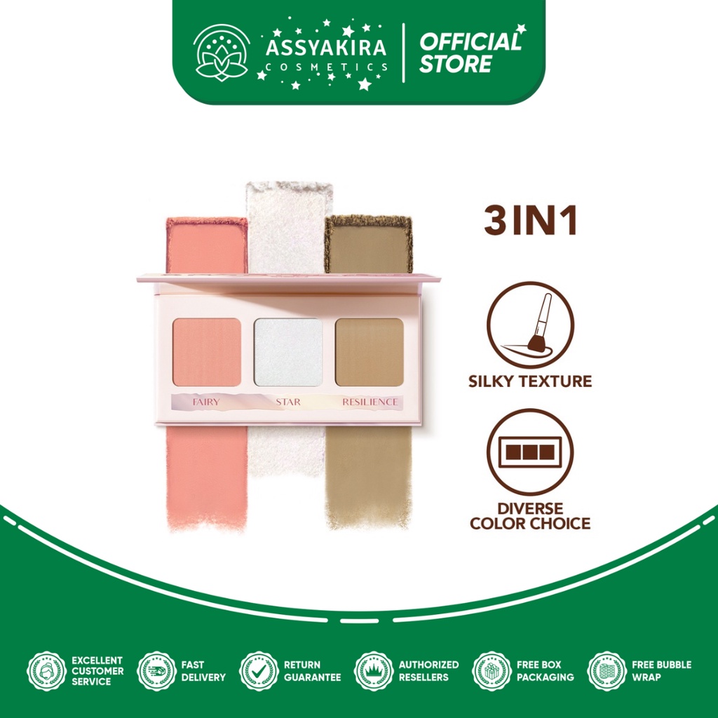 YOU 3 in 1 Sparkling Face Pallete for 3D Radiant Look
