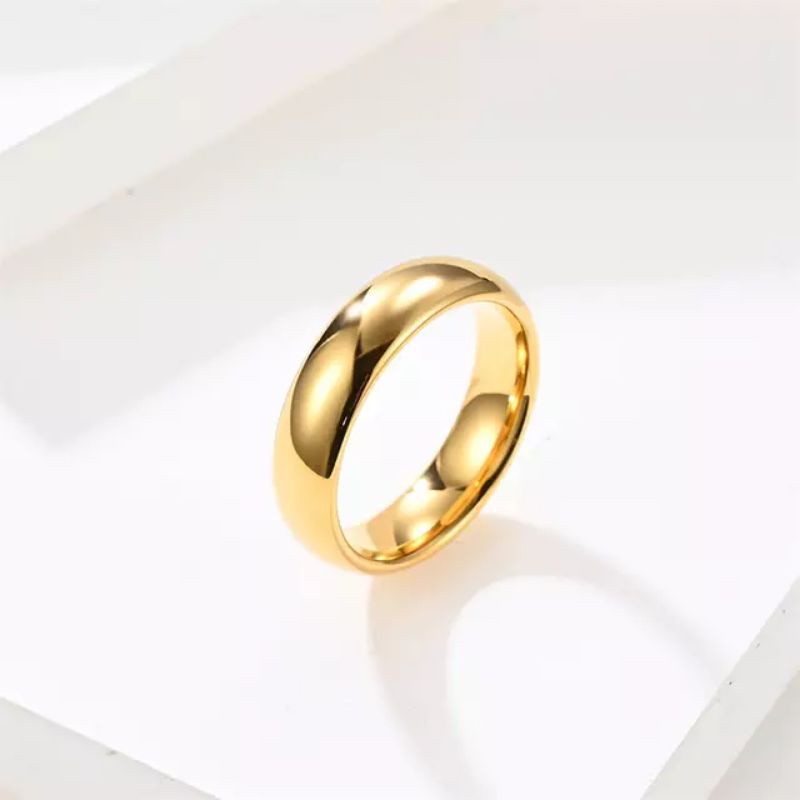COD cincin titanium anti luntur lapis emas perhiasan