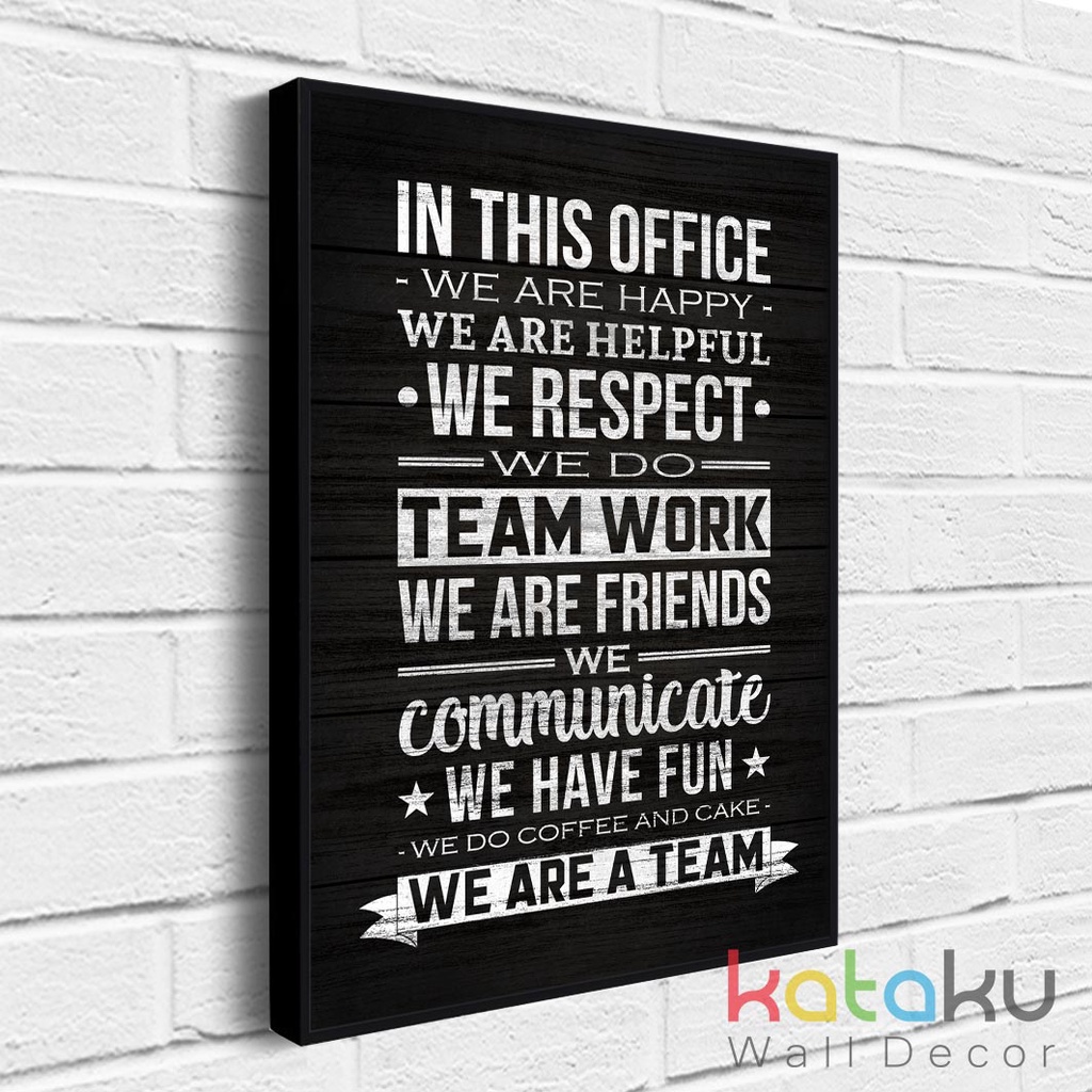 Jual Hiasan Dinding Office Rules Dekorasi Kantor Wall Decor Poster