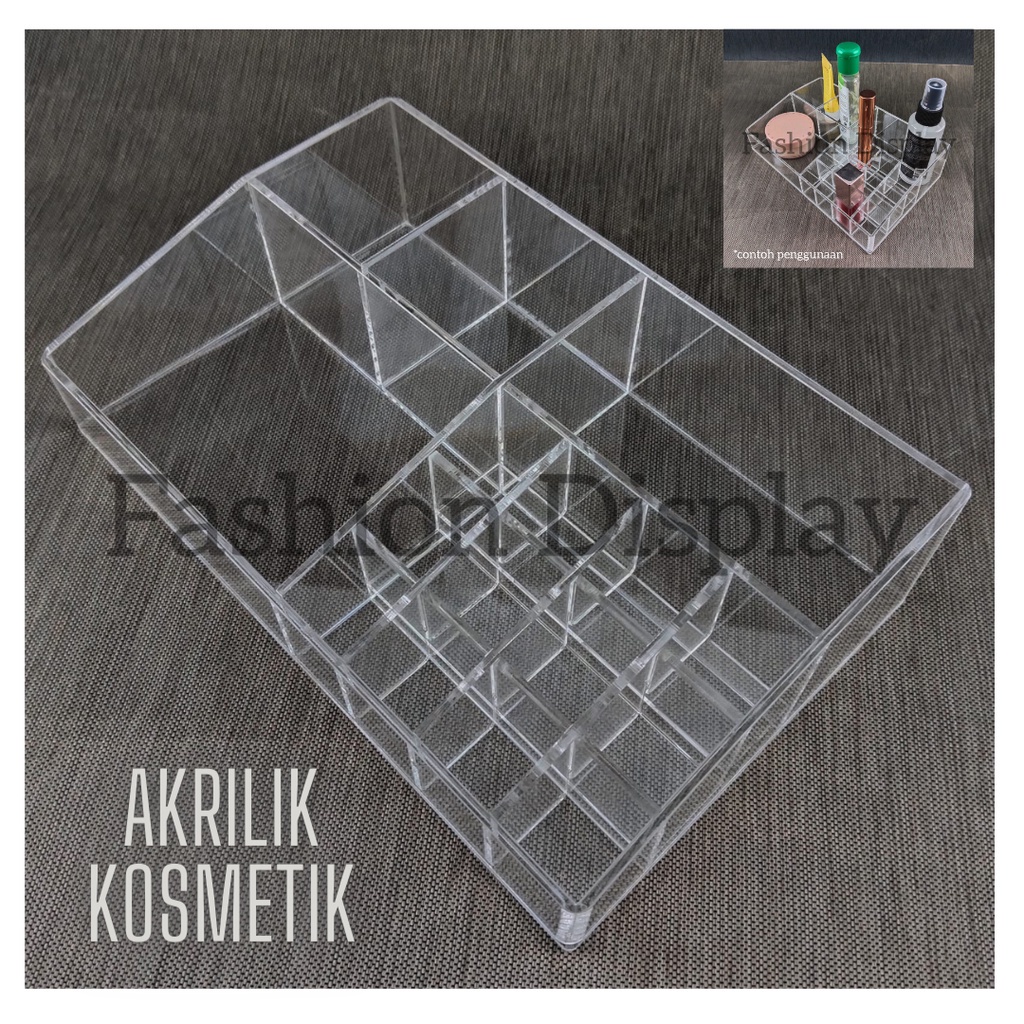 Akrilik lipstik Akrilik Kosmetik Display Kotak Stanmd Pajangan Tempat Kecantikan Kosmetik Multifungsi Akrilik Organizer Make Up 12 Kotak-bh