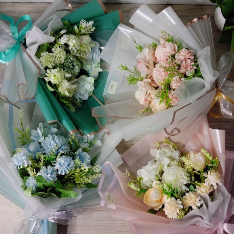 LANGSUNG KIRIM BUKET BUNGA ARTIFICIAL RANDOM PREMIUM SEDANG BUKET WISUDA BUKET ULANG TAHUN BUKET ANNIVERSARY LIAMFLORIST