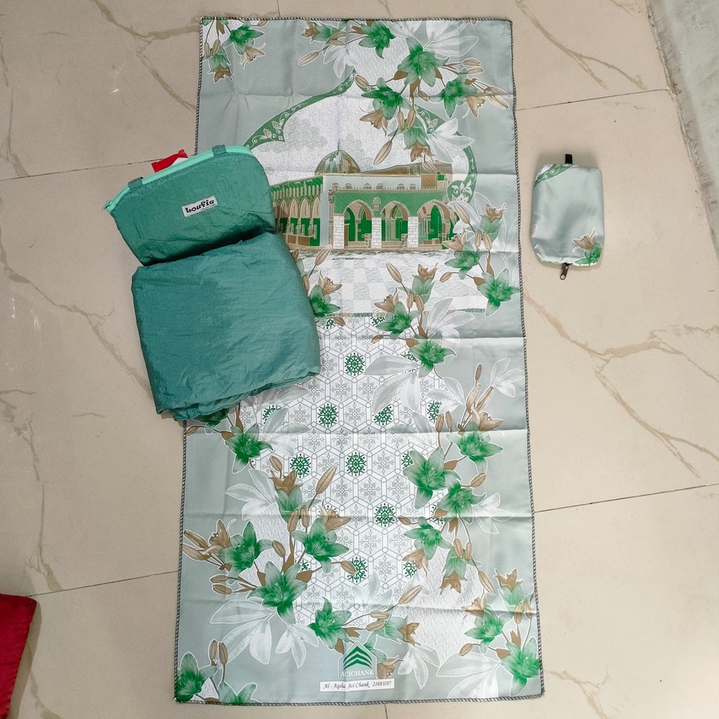 Paket Mukena Parasut Polos + Sajadah Traveling (jumbo)