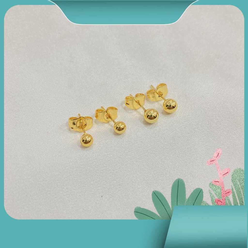 Anting Tusuk Bulat xuping lapis emas A04100