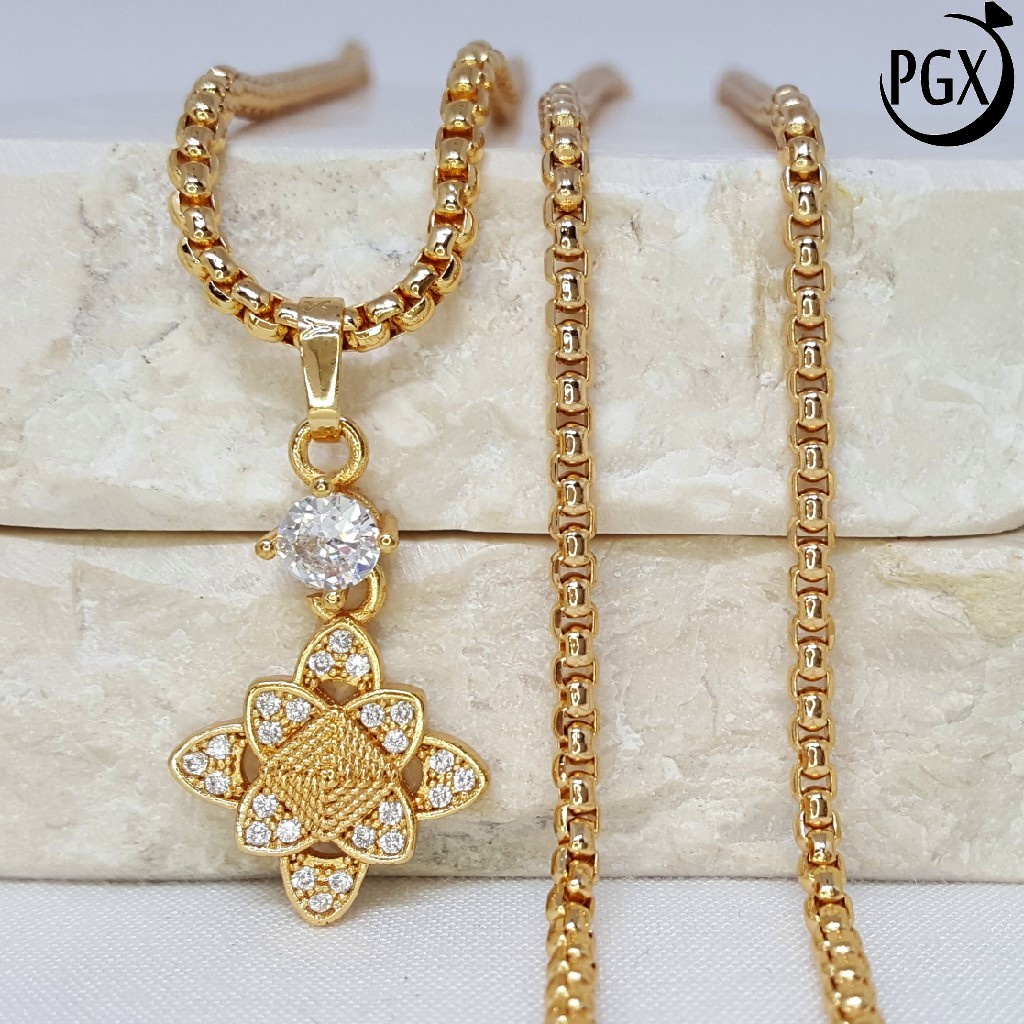 PGX Kalung Wanita Xuping Perhiasan Lapis Emas Aksesoris Fashion Premium - XD133