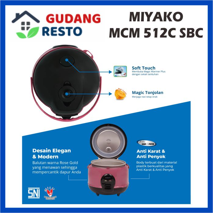 Miyako Magic Com 1.2 L Rice cooker 3 in 1 MCM 512 C / MCM512C / 512C