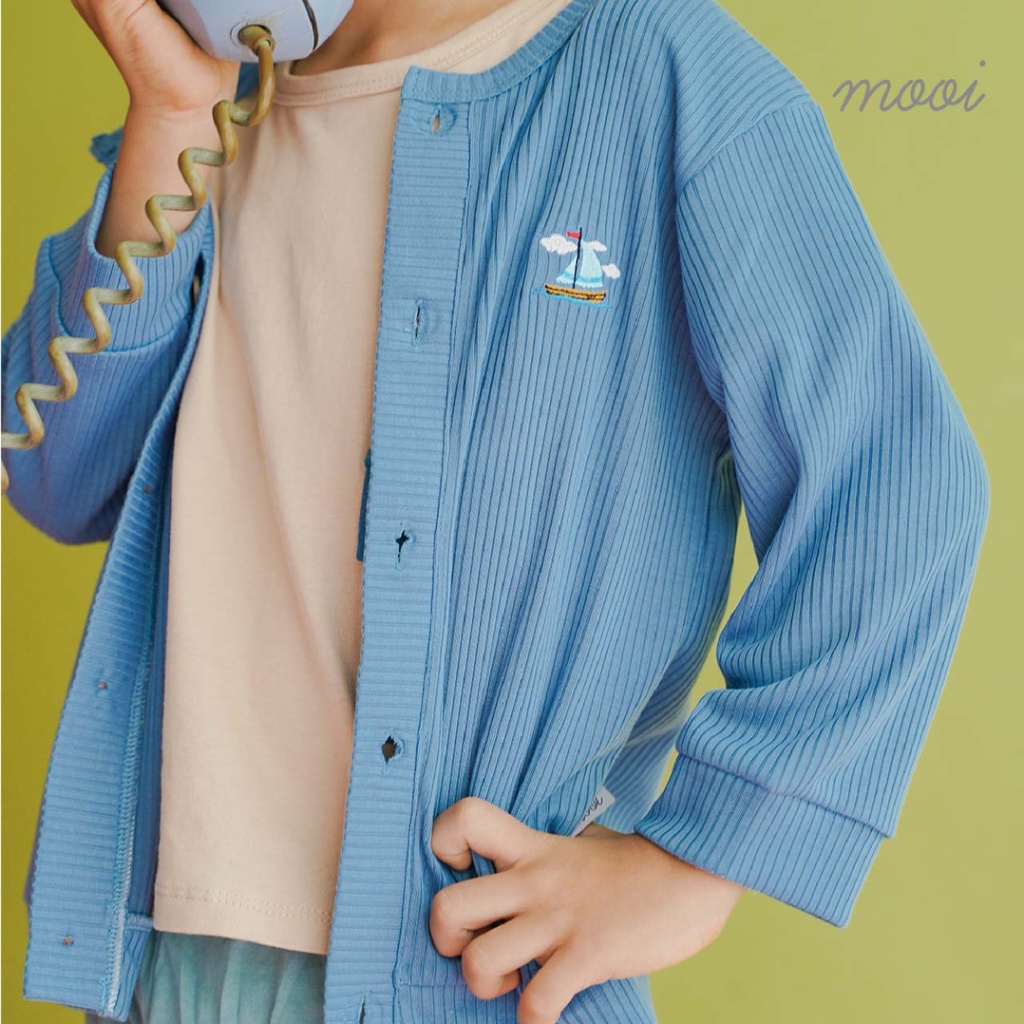 PROMO 7.7 PROMO BAJU LEBARAN MURAH CUCI GUDANG PROMO Mooi RIB Cardigan RIB Knit dengan Bordir Sweater anak Jaket anak 1-5 Tahun