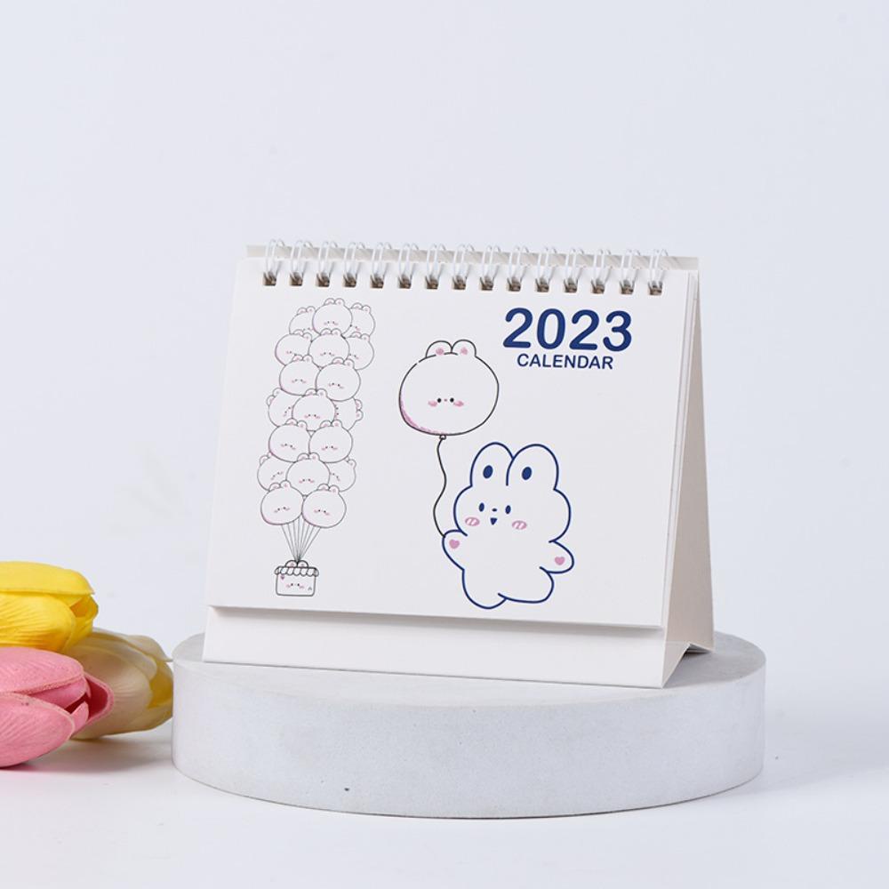 Nanas 2023kalender Kertas Desktop Kantor Fashion Gambar Tangan Planner Multi-Fungsi Agenda Organizer