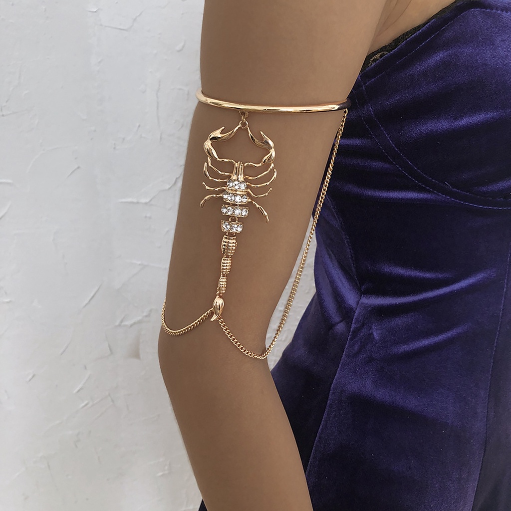 Gelang Bangle Bentuk Scorpion Gaya Gothic Tahan Lama Untuk Wanita