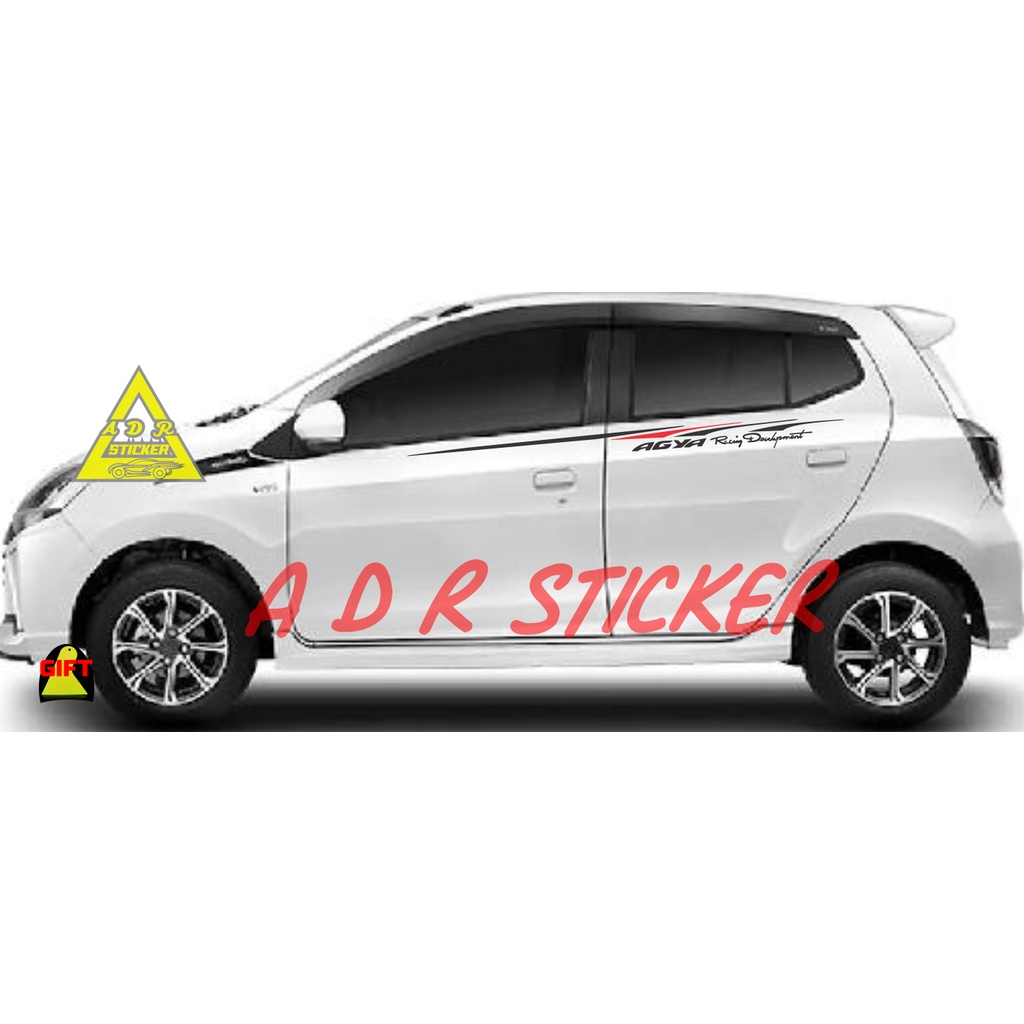 STICKER STIKER MOBIL AGYA STRIPING STICKER MINIMALIS MOBIL TOYOTA AGYA GR TERBARU