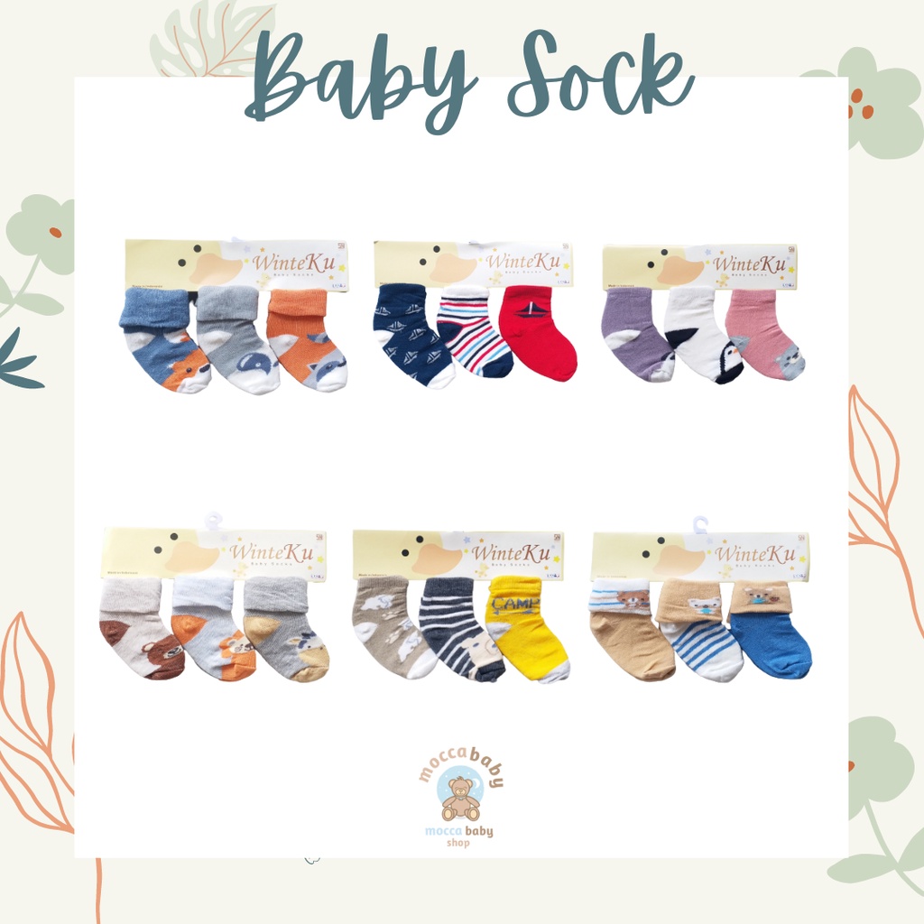 MBSS BISA PILIH MOTIF!!! WINTEKU Kaos Kaki Anak Bayi Non-slip Kaus Kaki Katun / Baby Socks P7