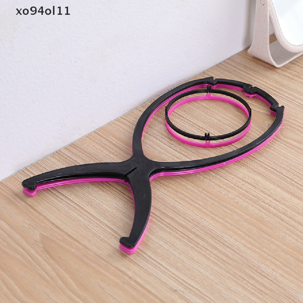 Xo Stand Holderdudukan Wigrambut Palsu Model Lipat Bahan Plastik Warna Warni 16X35cm Portabel OL