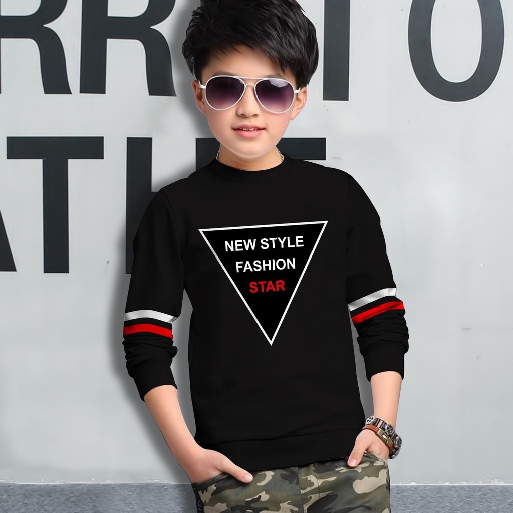 Switer Fashion Star Terbaru / Sweater Anak Laki-laki /  Sweeter Gaming Bahan Babyterry / FLAVA_STORE