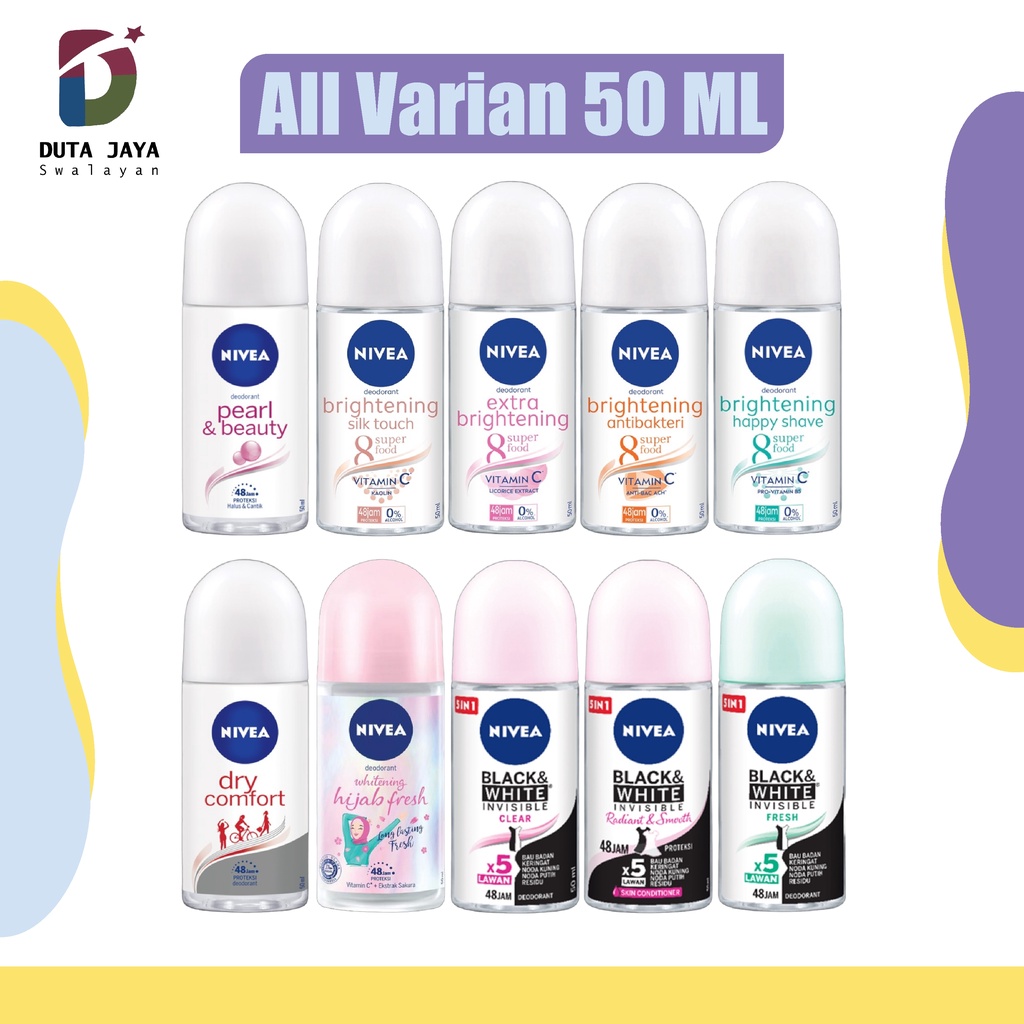 Nivea Deodorant Roll On Wanita Anti Perspirant Women All Varian 50 ML