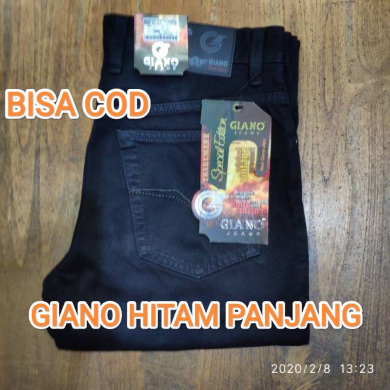 GIANO CELANA PANJANG HITAM CELANA HITAM REGULER JEANS CELANA HITAM JEANS