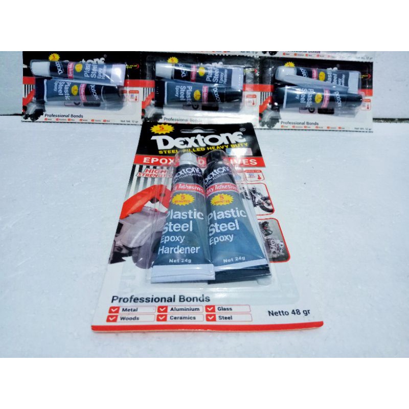 LEM BESI DEXTONE 12gr/48gr EPOXY ADHESIVES 5M(Murah)