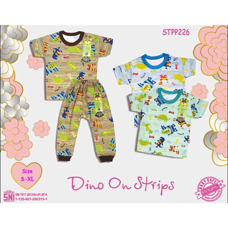 3pcs_RIDGES Setelan anak  CPR Cuties rabbit Dino on strip  rainbow cat's &amp; play your magical / SETELAN piyama BAYI RIDGES CPR   / Setelan anak harian/ PIYAMA RIDGES TERBARU/ SETELAN RIDGES CPR