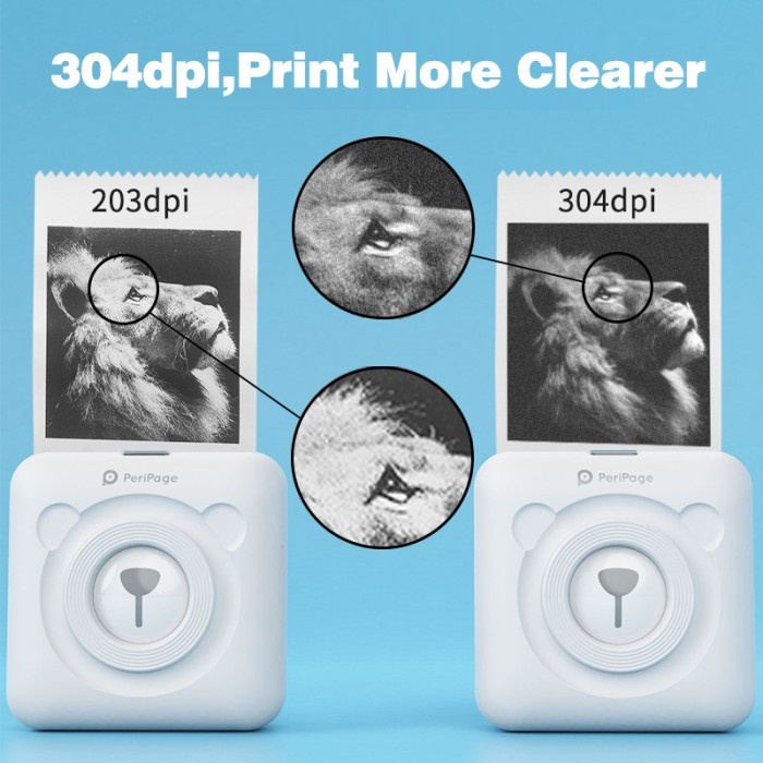 muhsindshop - PRINTER PERIPAGE A6 304dpi - Printer thermal mini printer portable