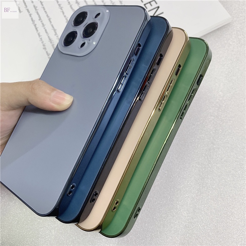 Case Pelindung Bahan Akrilik Anti Sidik Jari Warna Ungu Gelap Untuk Iphone 14 Pro Max