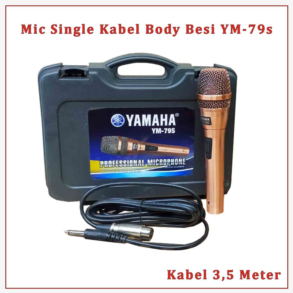 MIC KABEL YAMAHA YM-79S DYNAMIC MICROPHONE/MIKROFON KABEL YAMAHA YM-79S MIC KABEL YAMAHA