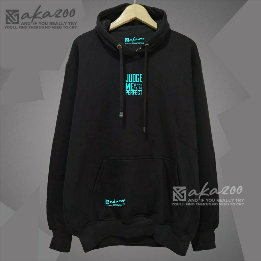 hodie cowok distro akazoo warna hitam JUDGE ME PERFECT  sweater hodie pria switer hodie pria distro original jaket sweater hoodie unisex hoodie oversize terbaru 2022 jaket hoodie pria distro original switer korean style japang terlaris akazoo official