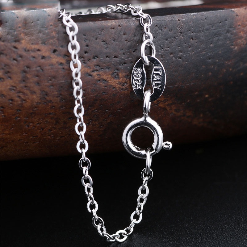 Kalung Rantai Sterling Silver 925 Panjang 1.2MM Anti Alergi Untuk Wanita