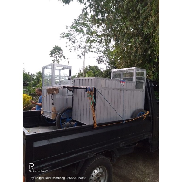 Rombong Pentol Dorong Almunium 140x60