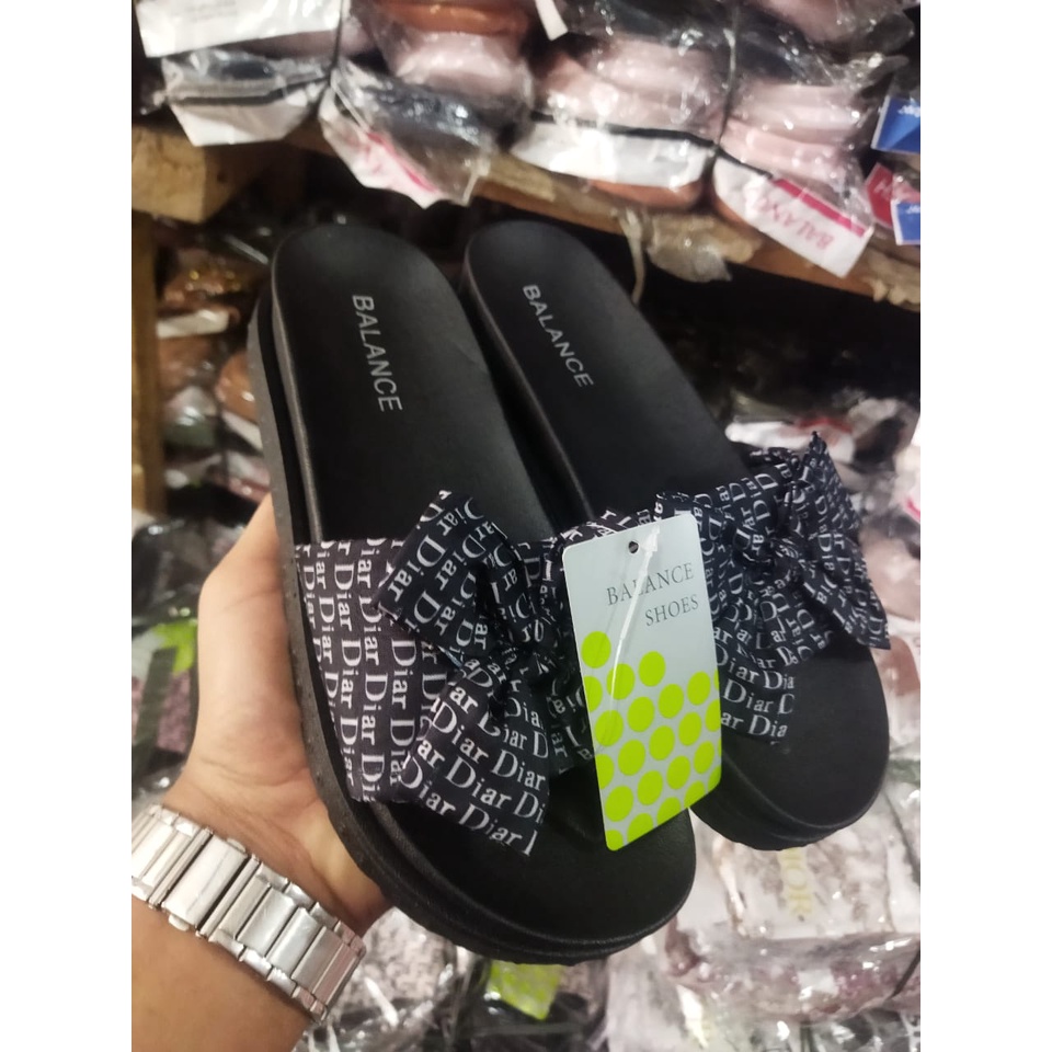 SANDAL SELOP JELLY  WANITA DEWASA BALANCE 1807 (37-40) / SANDAL WANITA SELOP WEDGES PITA TERBARU 2022