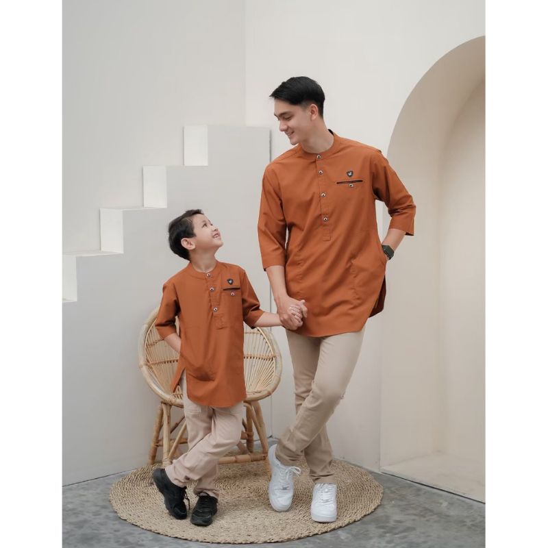 Koko kurta couple ayah anak KASTAMONU katun madinah