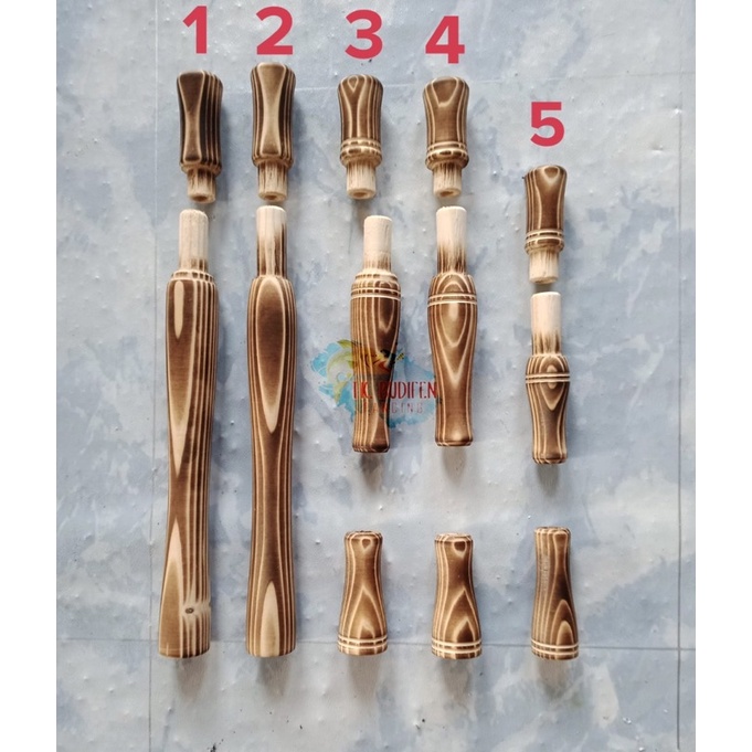 GAGANG JORAN PANCING KAYU JATI BELANDA SPINNING / BAITCASTING / UDANG