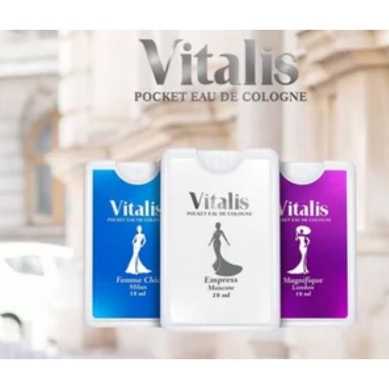 VITALIS PARFUM POCKET COLOGNE FRAGRANCE EDC 18ML TRAVEL PACKAGING