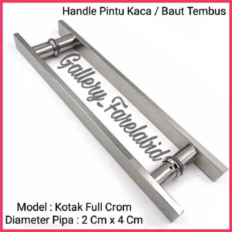 Handle Pintu Kaca 80 Cm Gagang Tarikan Pintu Tempered 60 Cm Pegangan Pintu Rumah Baut Tembus 45 Cm