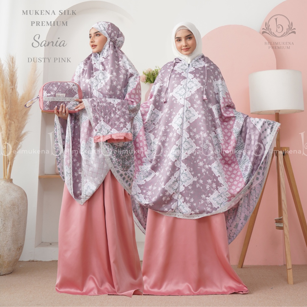 Mukena Silk Premium 2in1 Sania Set Sajadah