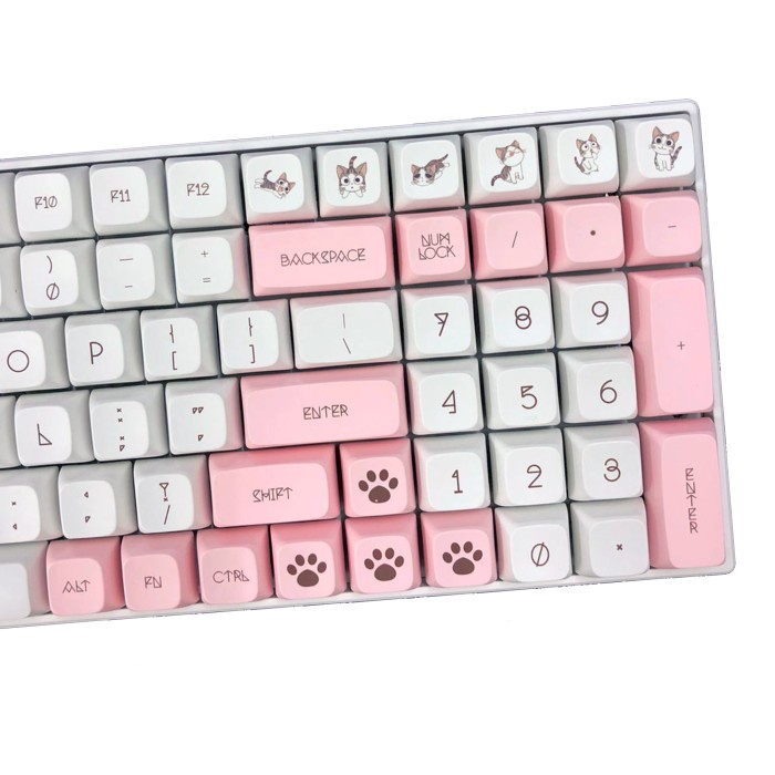 KEYCAPS PBT SUBLIM XDA PROFILE CHI'S SWEET PINK CAT KEYBOARD