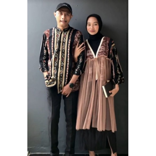 READY STOCK - Baju tenun couple - baju tenun etnik - couple tenun - couple prewedding - baju kondangan couple