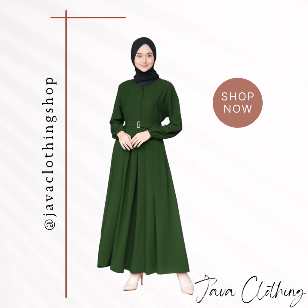 Gamis wanita terbaru 2022 kekinian original mewah EXCLUSIVE all size HIJAU BOTOL  /Gamis wanita rema