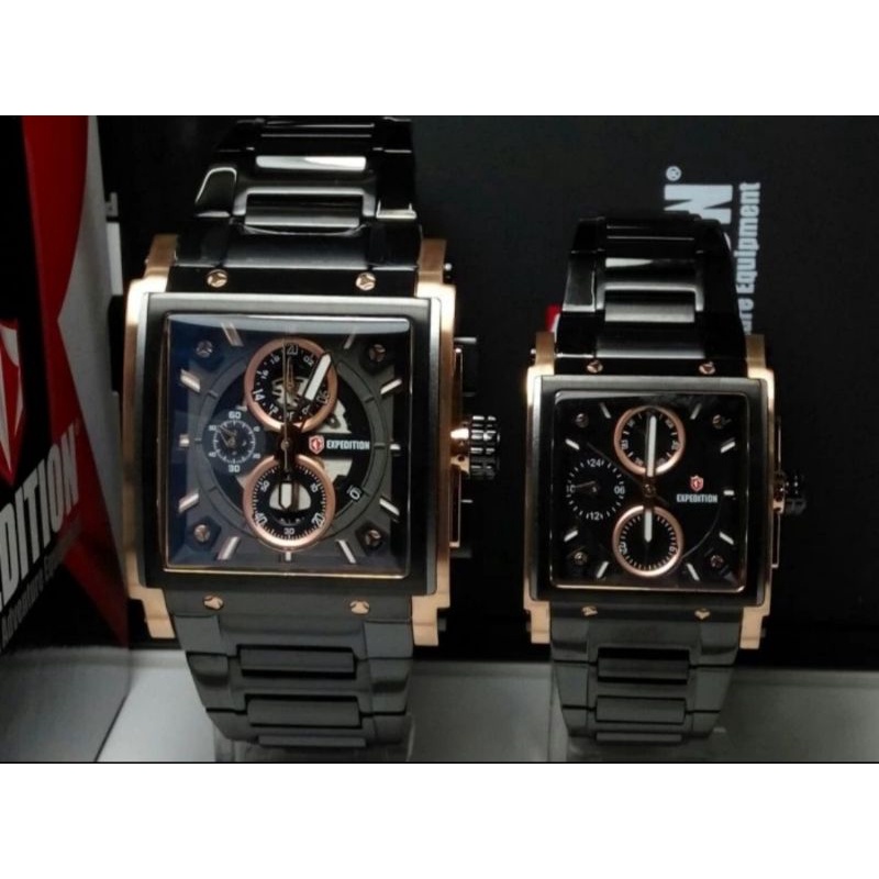 JamTanganExpeditionE6731CoupleBlackRoseGold