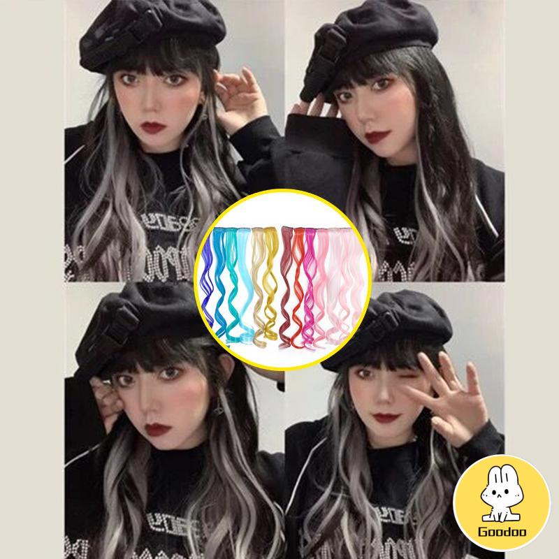 50cm Wig / Rambut Palsu Model Wanita Korea Manis Gelombang Panjang Aksesoris Mode -Doo