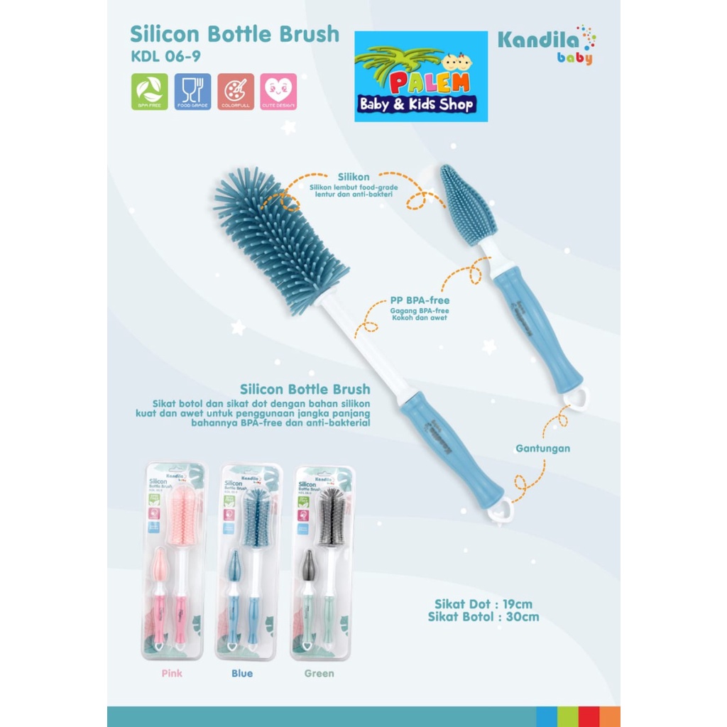 KANDILA BABY SIKAT BOTOL SILICONE BOTTLE BRUSH SILICON KDL06-9