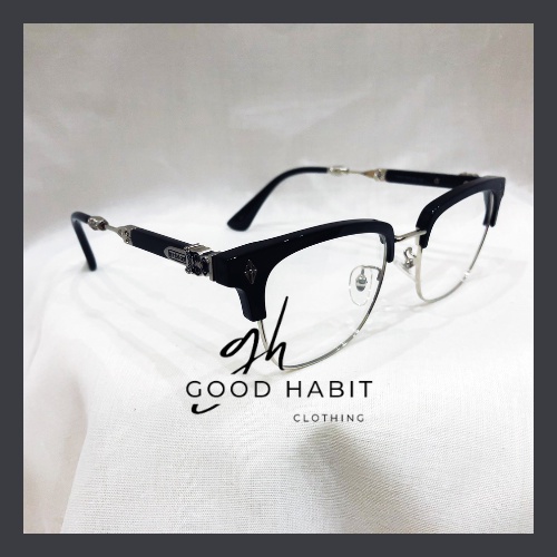 Chrome Hearts Evangelist Glasses Black Glossy Kacamata Kaca Mata