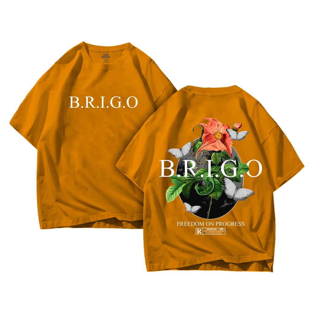 BRIGO Kaos Oversize Preedom On Progres II Kaos Jumbo Size Pria &amp; Wanita II Kaos Oversize Print DTF