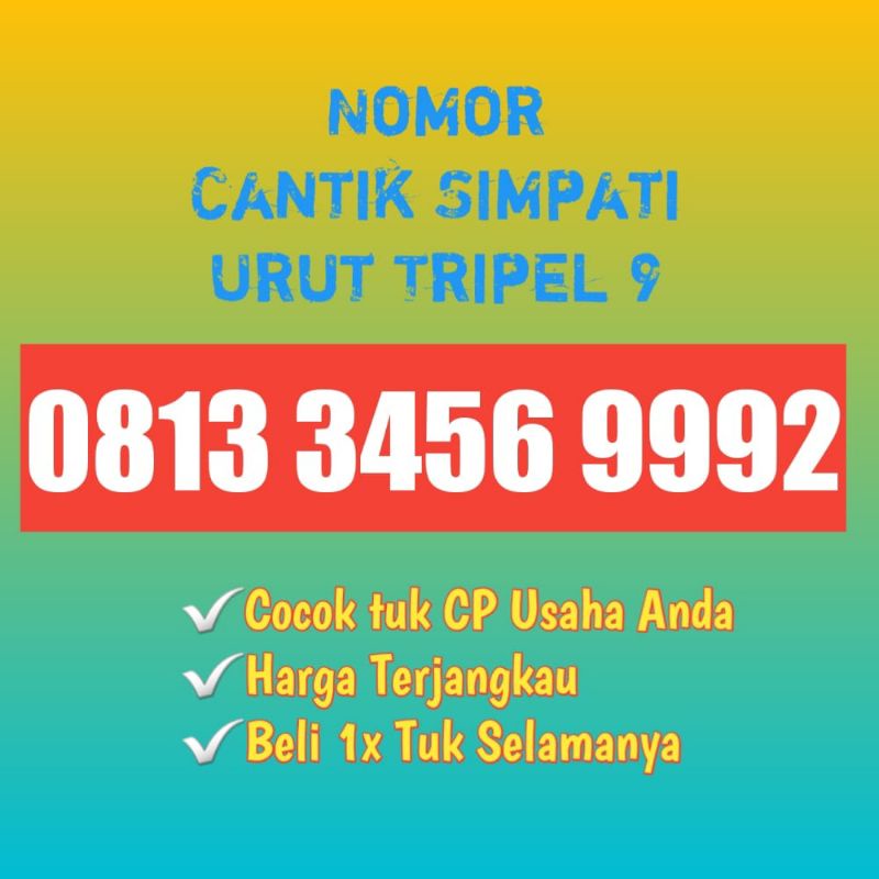 Nomor Cantik SimPATI Telkomsel 999/ Perdana Telkomsel urut murah