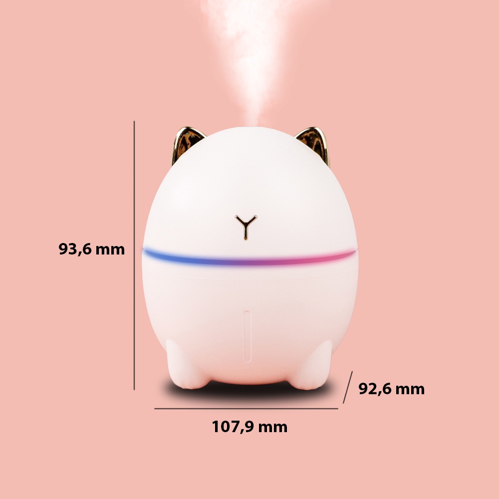 Air Humidifier Kucing Diffuser Lucu Murah / Cat Air Humidifier Ultrasonic Aromatherapy Oil Diffuser Night Light 200ml