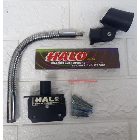 Stand Mic Dinding HALO 25cm Plus Holder Mic HL-06